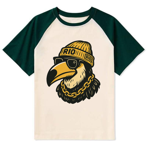 Rio Toucan - Contrast Raglan T-shirt
