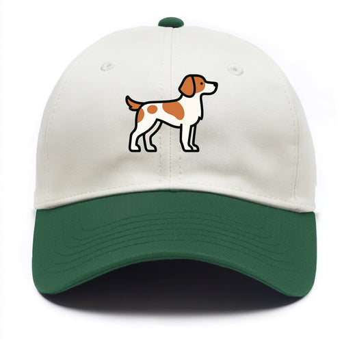 Brittany Spaniel - Orange and white flat side profile - Two Tone Cap