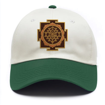Sri Yantra  - Two Tone Cap - Green
