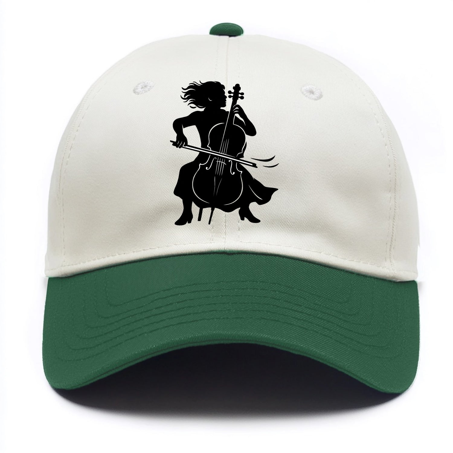 Cellist performing emotional solo - Two Tone Cap - Green