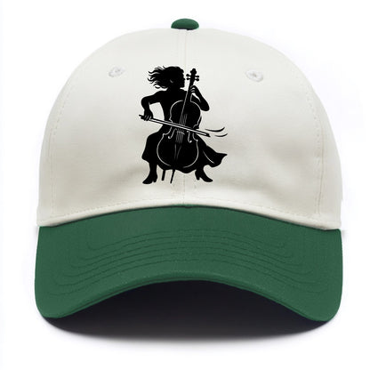 Cellist performing emotional solo - Two Tone Cap - Green