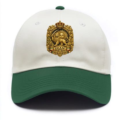 Iran Lion Sun Badge - Two Tone Cap - Green