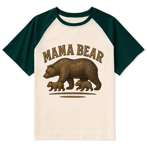 Mama Bear  - Contrast Raglan T-shirt