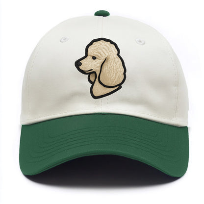 Poodle - Contemporary clean style with s - Two Tone Cap - Green