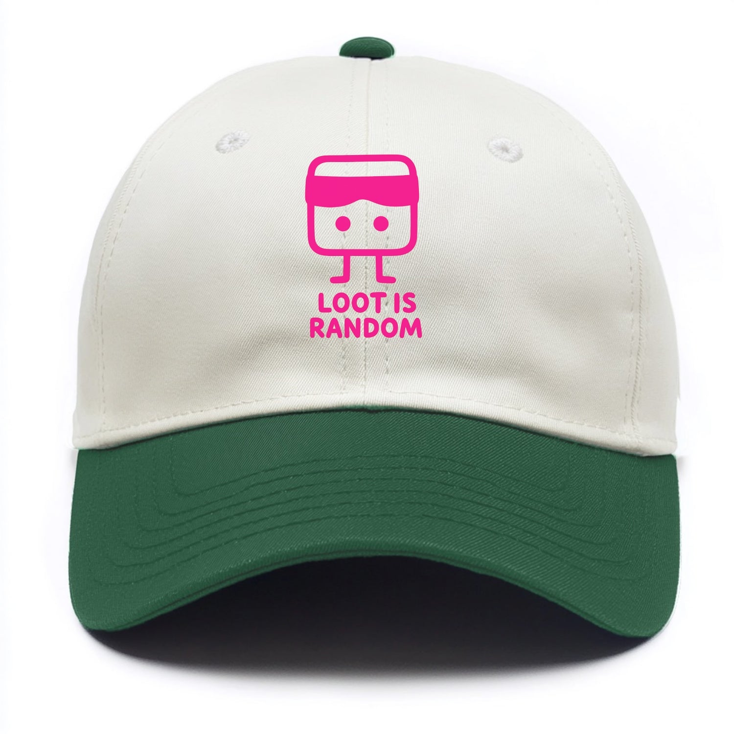 LOOT IS RANDOM | Dice wearing blindfold - Two Tone Cap - Green