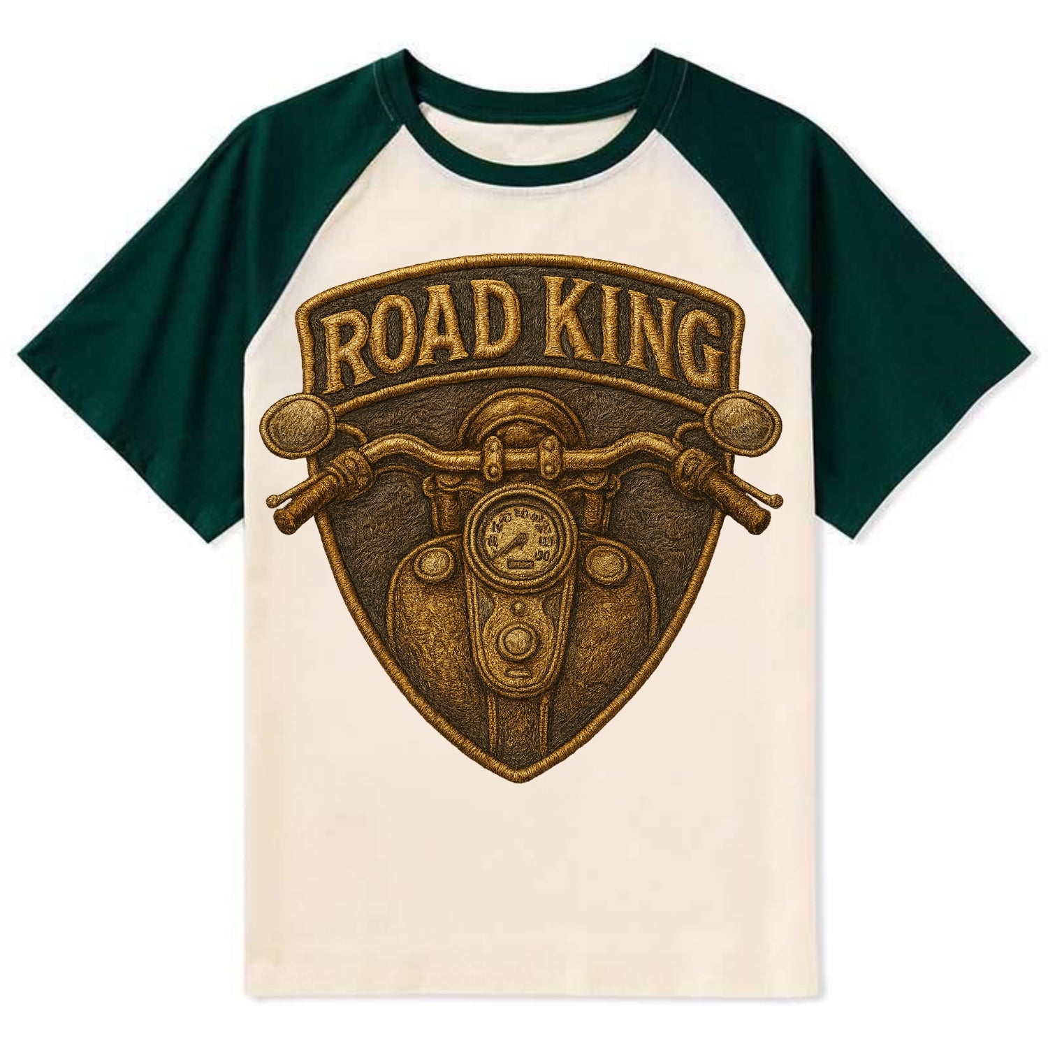 Road King  - Contrast Raglan T-shirt - Green