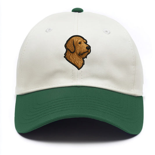 Otterhound - Trendy shaggy hound logo wi - Two Tone Cap - Green