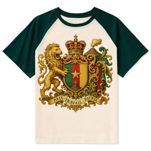 Cameroon Royal Logo  - Contrast Raglan T-shirt