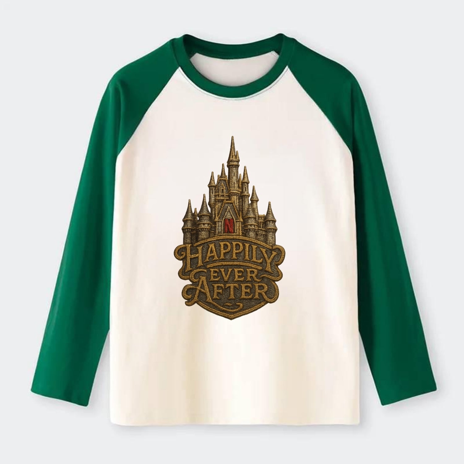 Happily Ever After  - Raglan Long Sleeve T-Shirt - Green