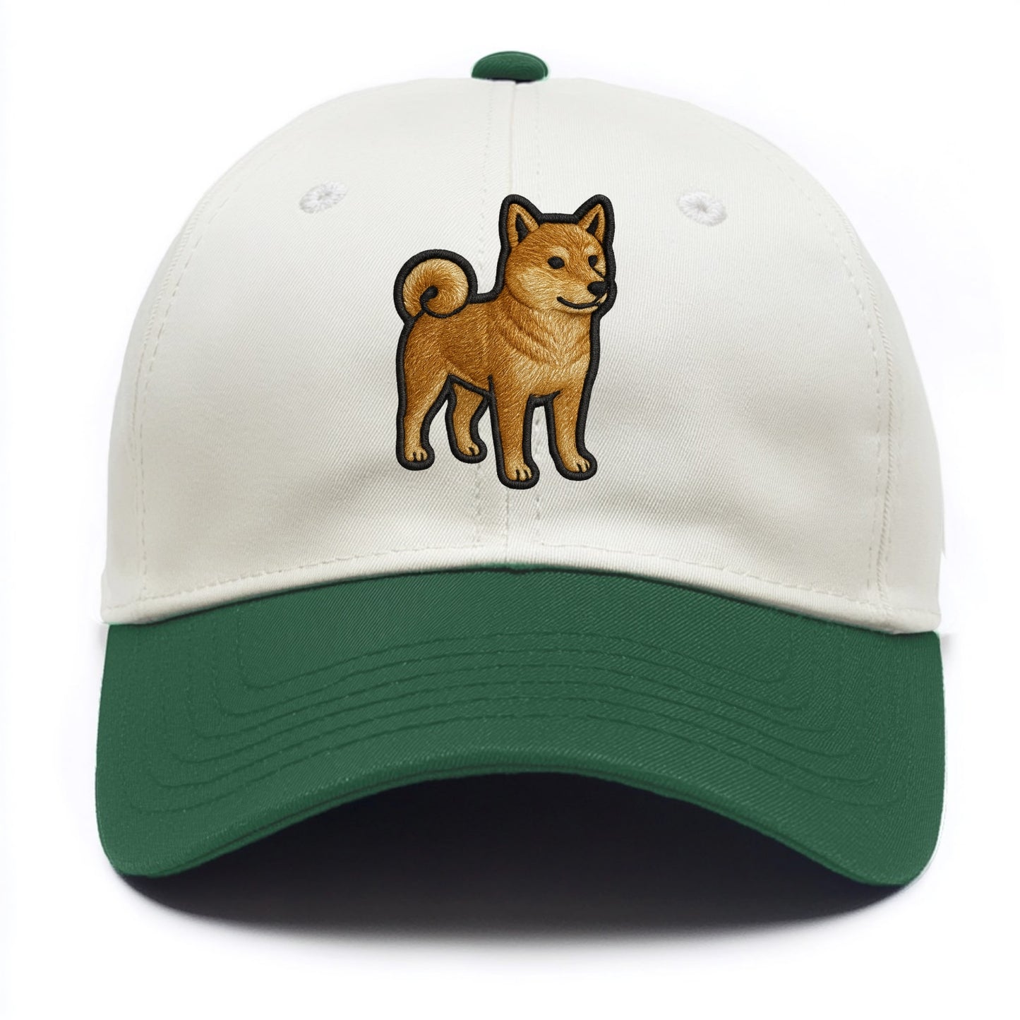 Shiba Inu - Trendy Japanese dog logo wit - Two Tone Cap - Green