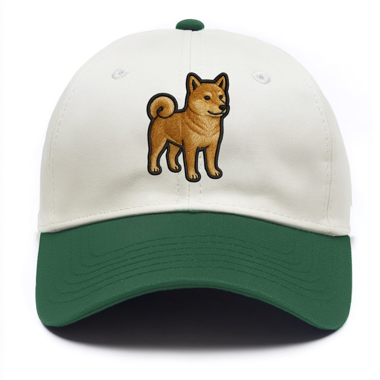 Shiba Inu - Trendy Japanese dog logo wit - Two Tone Cap - Green