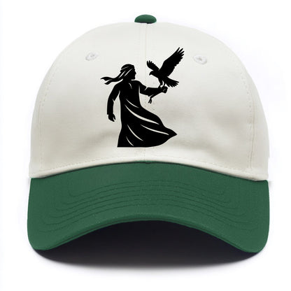 Arabian falconer with bird - Two Tone Cap - Green