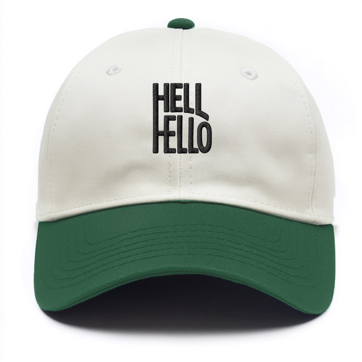 HELL;HELLO BEAUTIFUL Floral Print Hat - Two Tone Cap - Green
