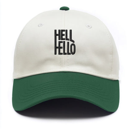 HELL;HELLO BEAUTIFUL Floral Print Hat - Two Tone Cap - Green