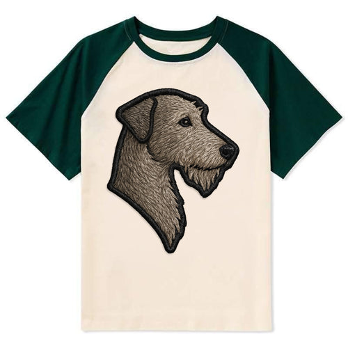 Irish Wolfhound - Modern gentle giant lo - Contrast Raglan T-shirt