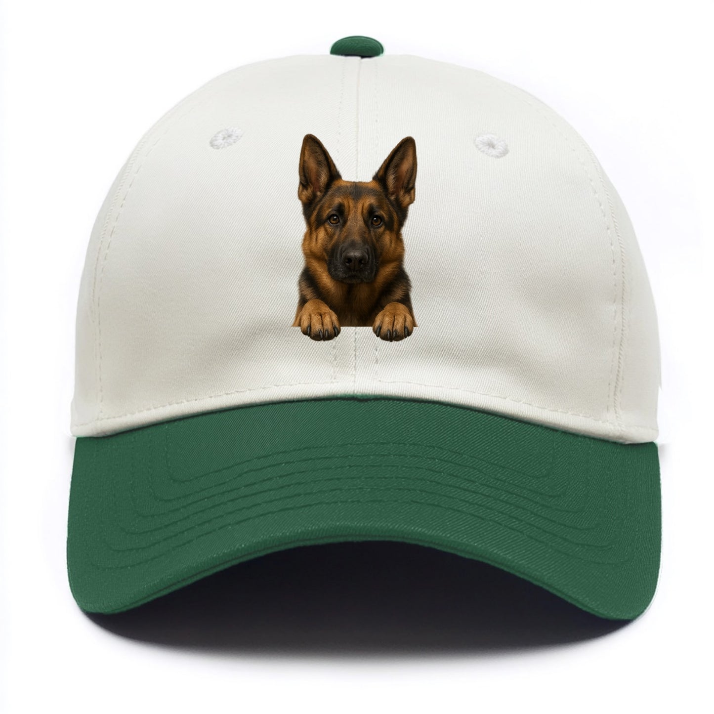 German Shepherd  - Two Tone Cap - Green