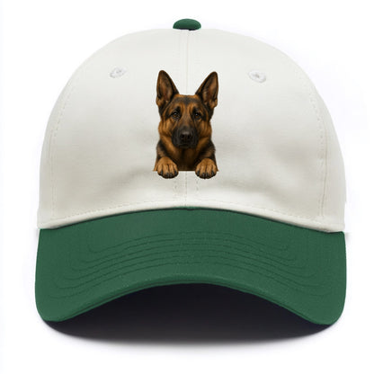 German Shepherd  - Two Tone Cap - Green