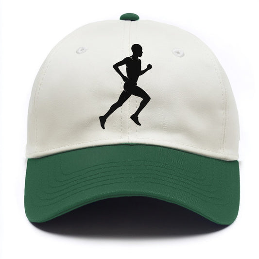 Kenyan distance runner stride - Two Tone Cap - Green