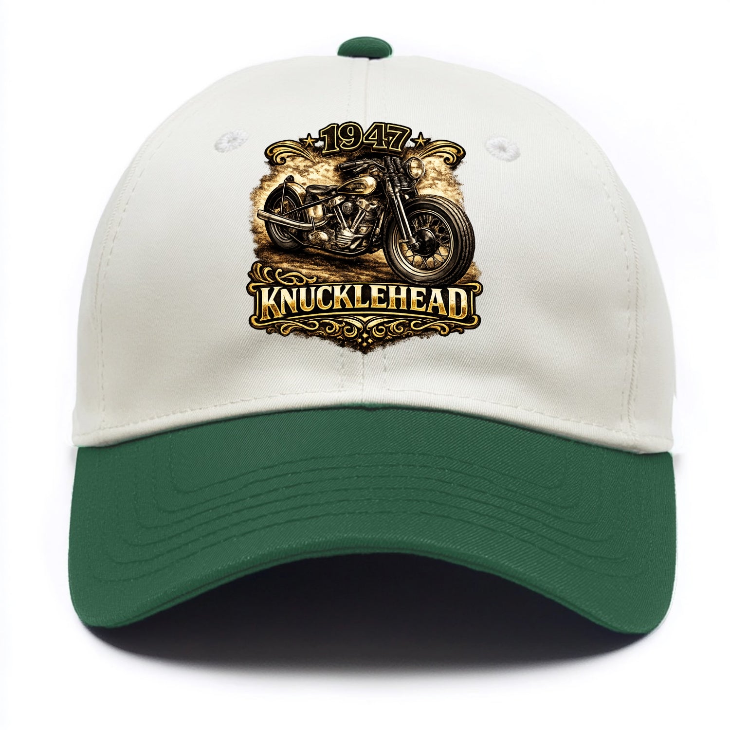 1947 Knucklehead Bobber - Two Tone Cap - Green