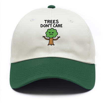 TREES DONT CARE | Indifferent oak shrugging branches - Two Tone Cap - Green