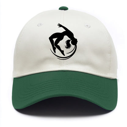 Gymnast mid-backflip rotation - Two Tone Cap - Green