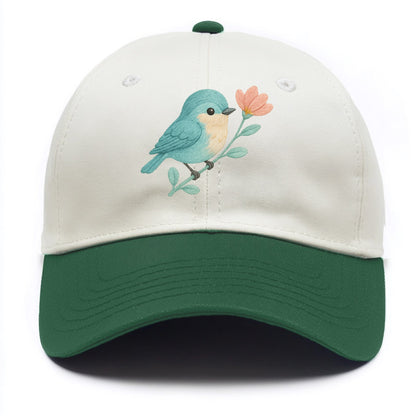 Aqua Chickadee - Two Tone Cap - Green