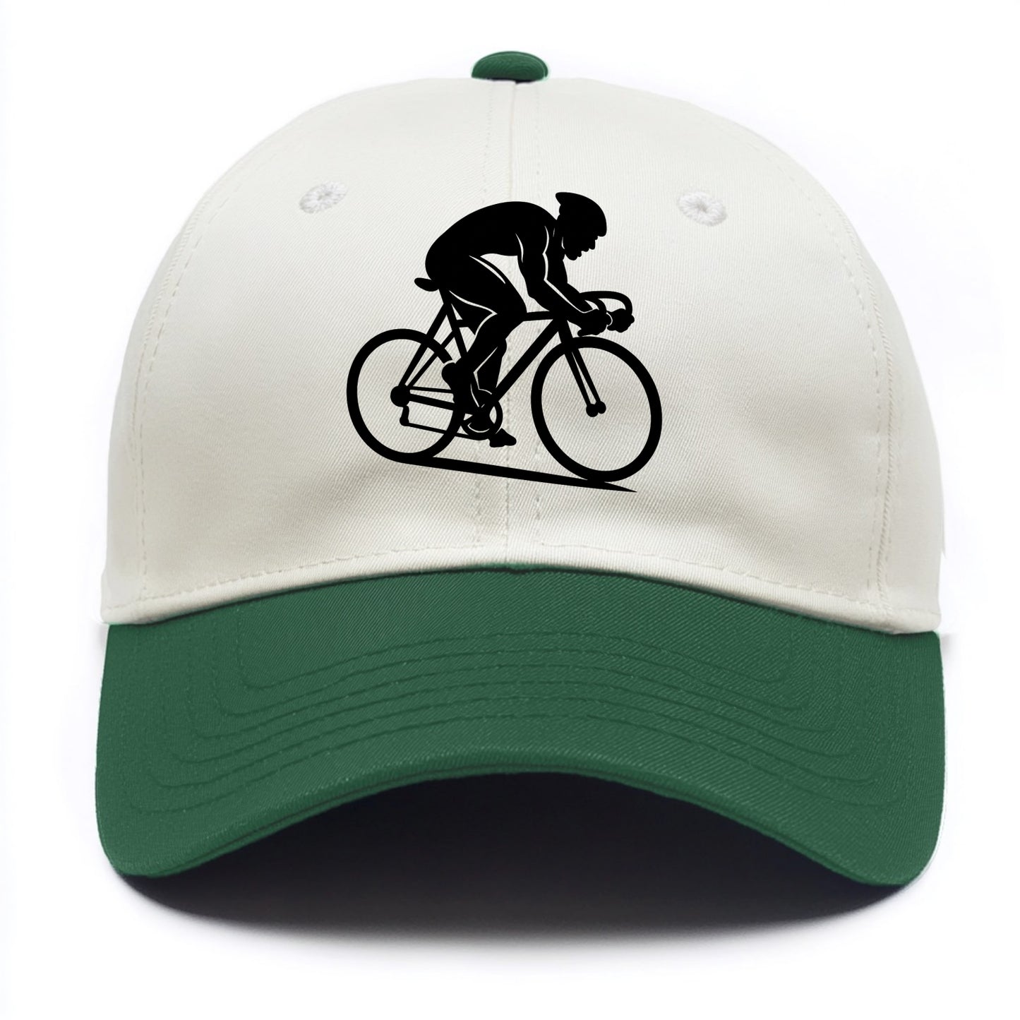 Sprint cyclist racing stance - Two Tone Cap - Green