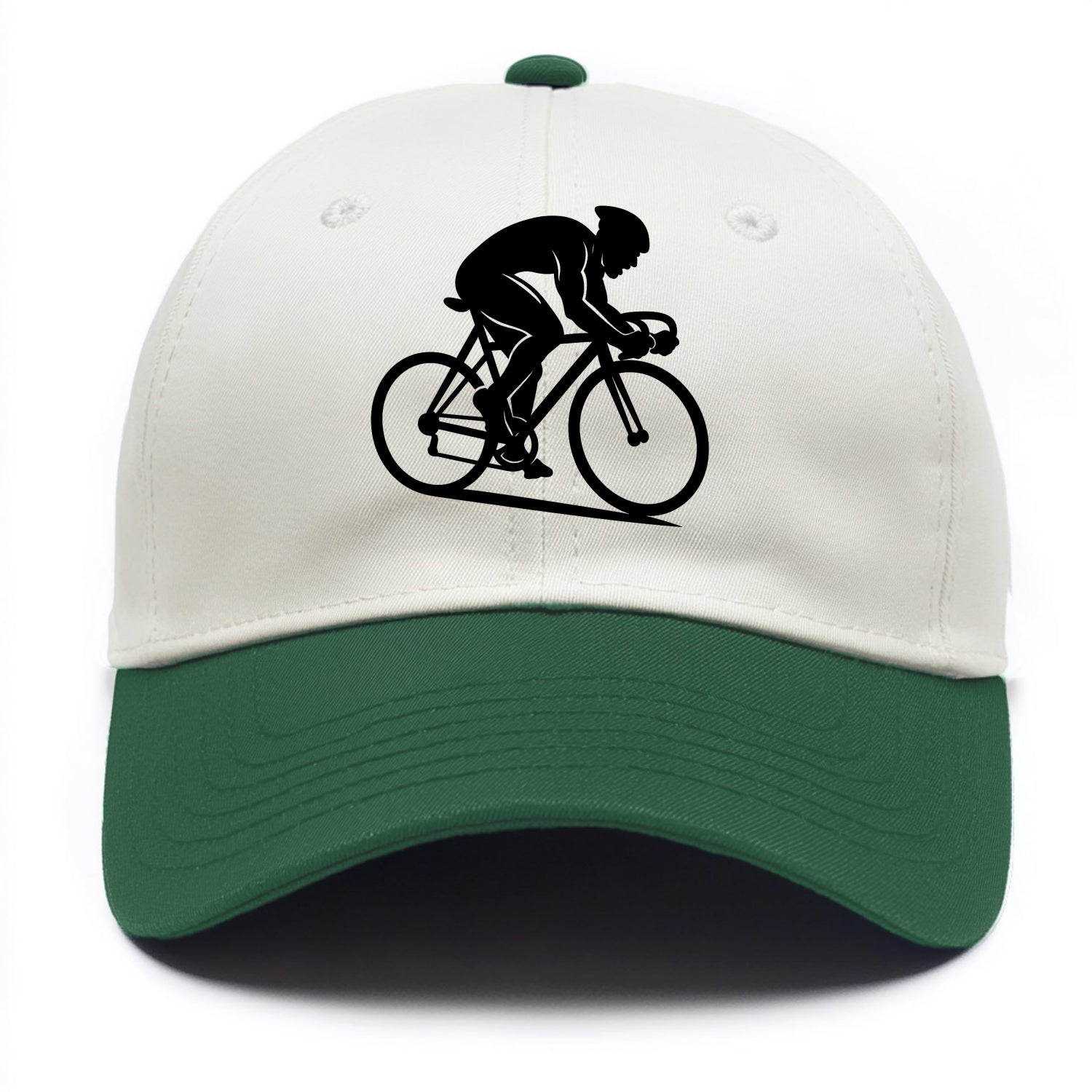 Sprint cyclist racing stance - Two Tone Cap - Green