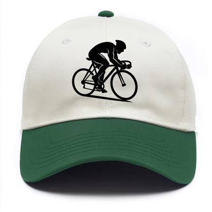 Sprint cyclist racing stance - Two Tone Cap - Green
