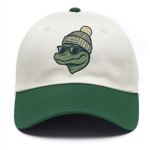 Gainesville Gator wearing Florida beanie - Two Tone Cap