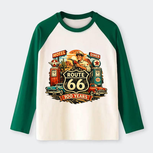 FILL ER UP | Vintage gas pumps | Flying A or Texaco style | Service - Raglan Long Sleeve T-Shirt