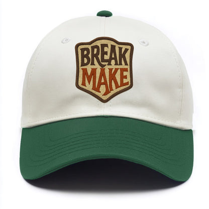 BREAK;MAKE THE RULES Rebel Red Snapback - Two Tone Cap - Green