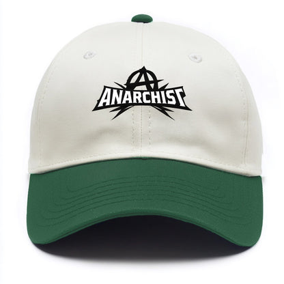 Bold typography design - "ANARCHIST" - no masters, self-governed - Two Tone Cap - Green