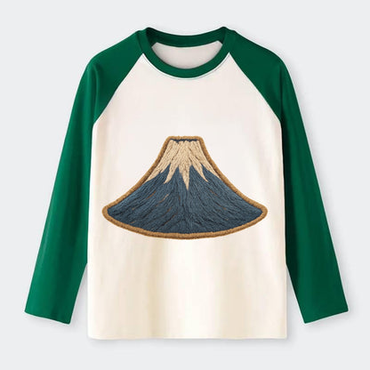 Sacred Mountain  - Raglan Long Sleeve T-Shirt - Green