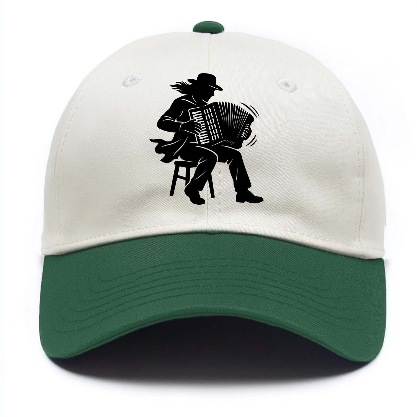 Accordion player street musician - Two Tone Cap - Green
