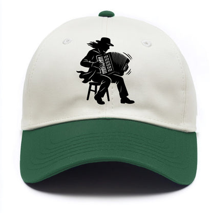 Accordion player street musician - Two Tone Cap - Green