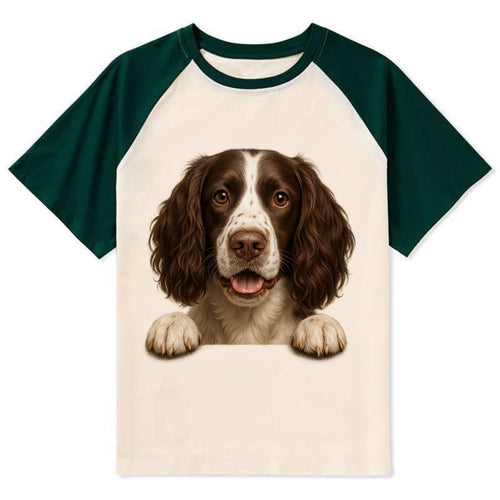 English Springer Spaniel  - Contrast Rag - Contrast Raglan T-shirt