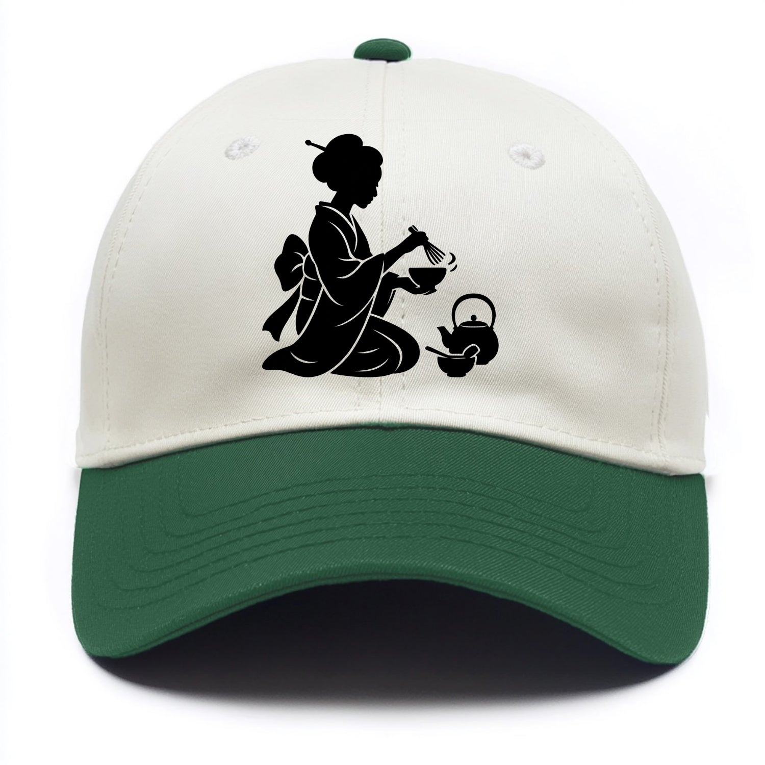 Geisha traditional tea ceremony - Two Tone Cap - Green