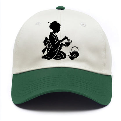 Geisha traditional tea ceremony - Two Tone Cap - Green
