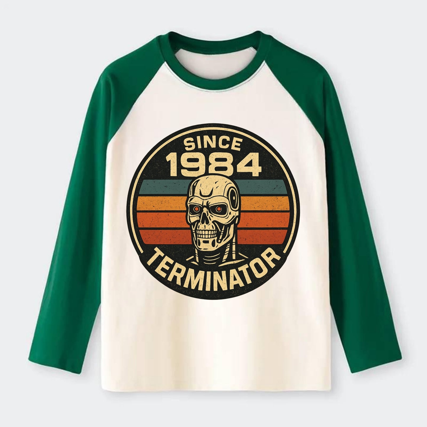 Terminator - Raglan Long Sleeve T-Shirt - Green
