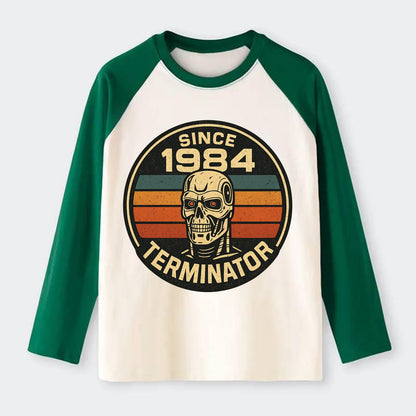 Terminator - Raglan Long Sleeve T-Shirt - Green