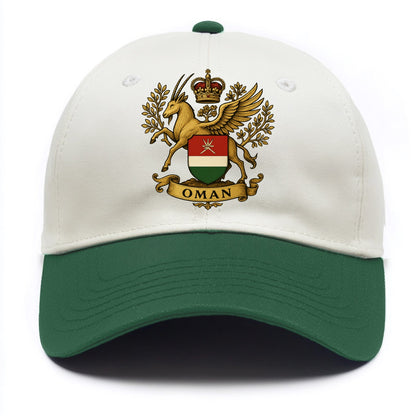 Oman Heritage Badge  - Two Tone Cap - Green