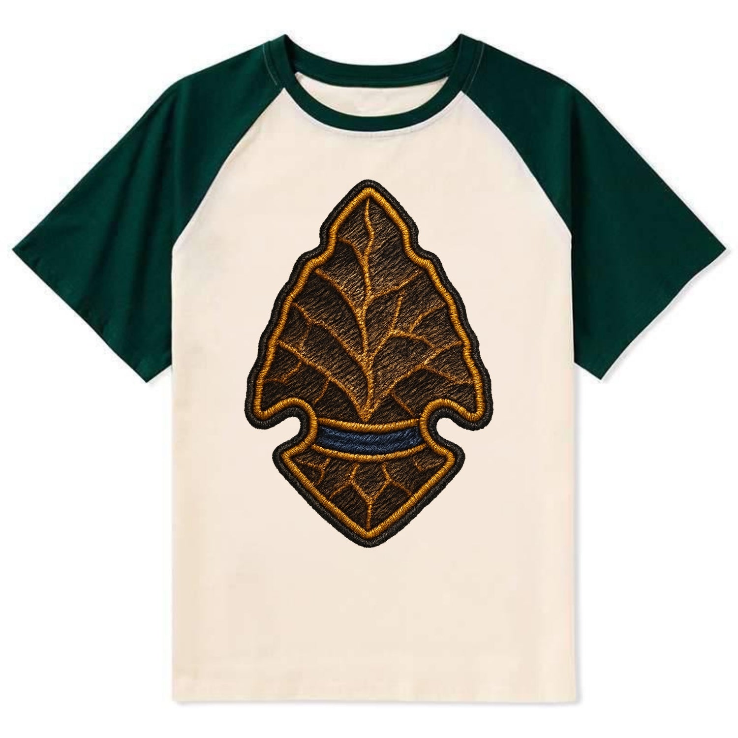 Arrowhead  - Contrast Raglan T-shirt - Green