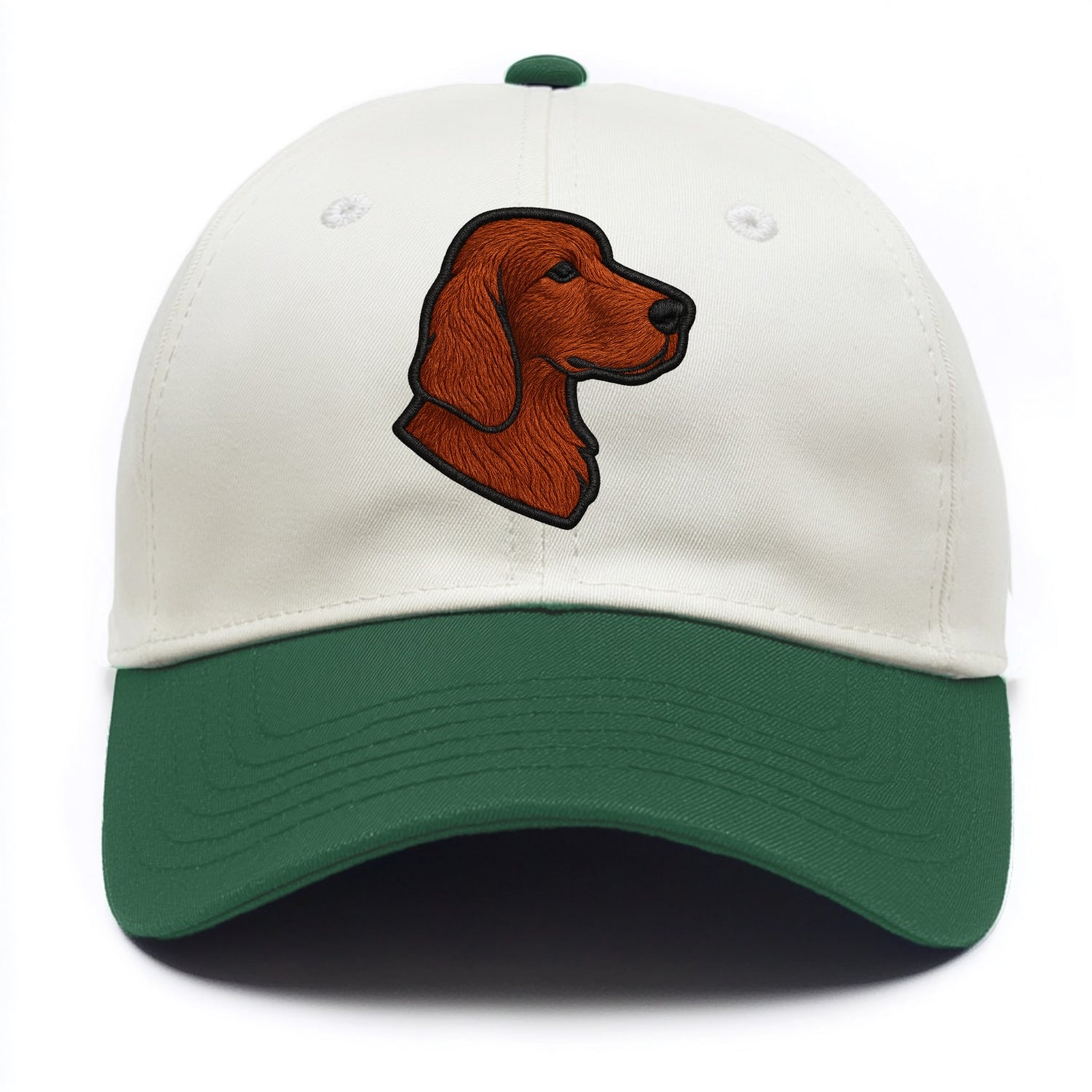 Irish Setter - Contemporary red setter l - Two Tone Cap - Green