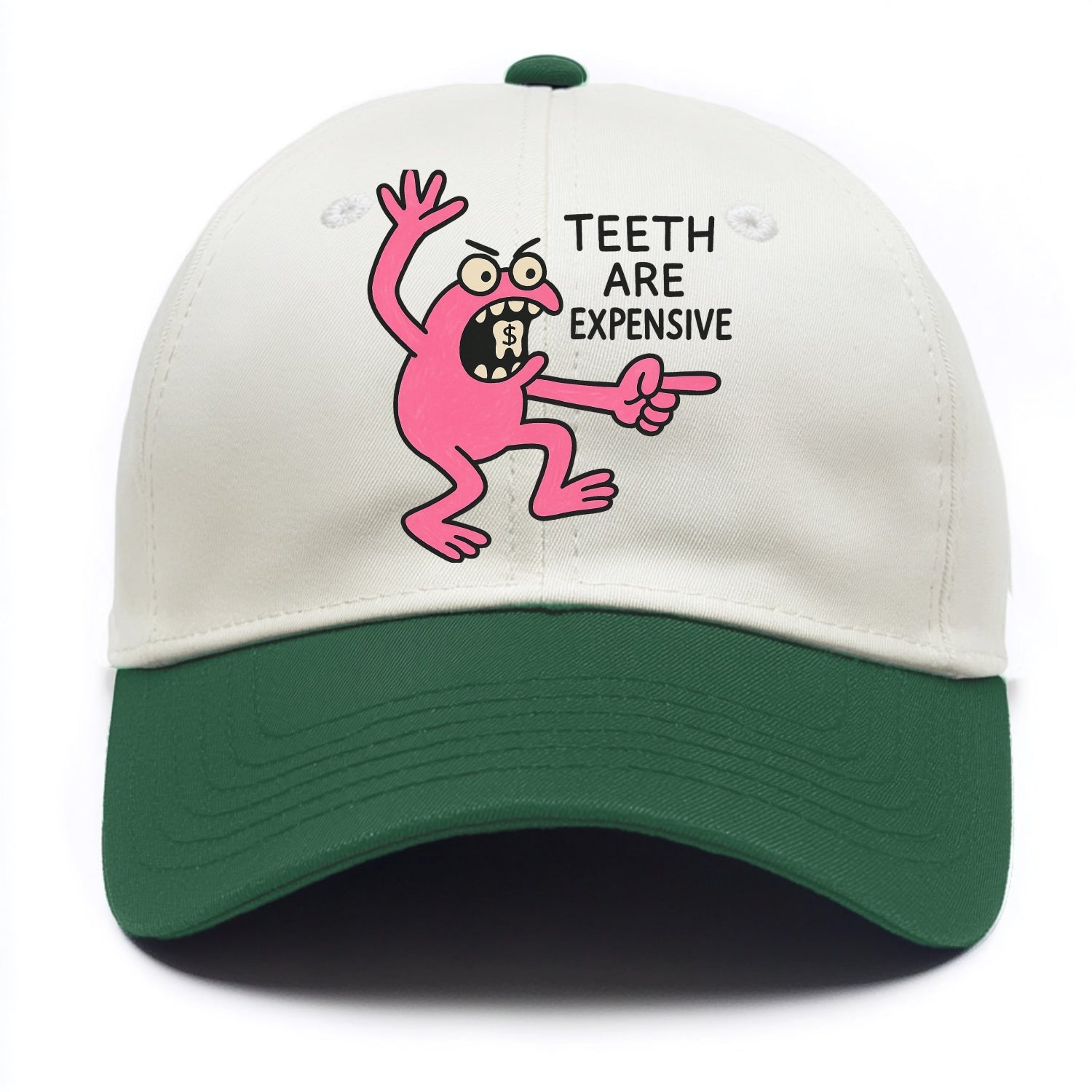 TEETH ARE EXPENSIVE | Dollar sign molar - Two Tone Cap - Green