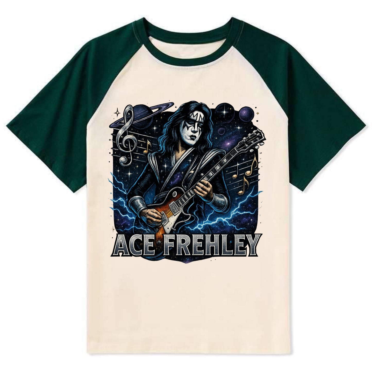 Ace Musical Cosmos - Contrast Raglan T-shirt - Green