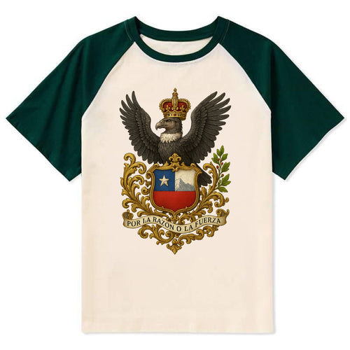 Chile Andean Condor Emblem - Contrast Raglan T-shirt