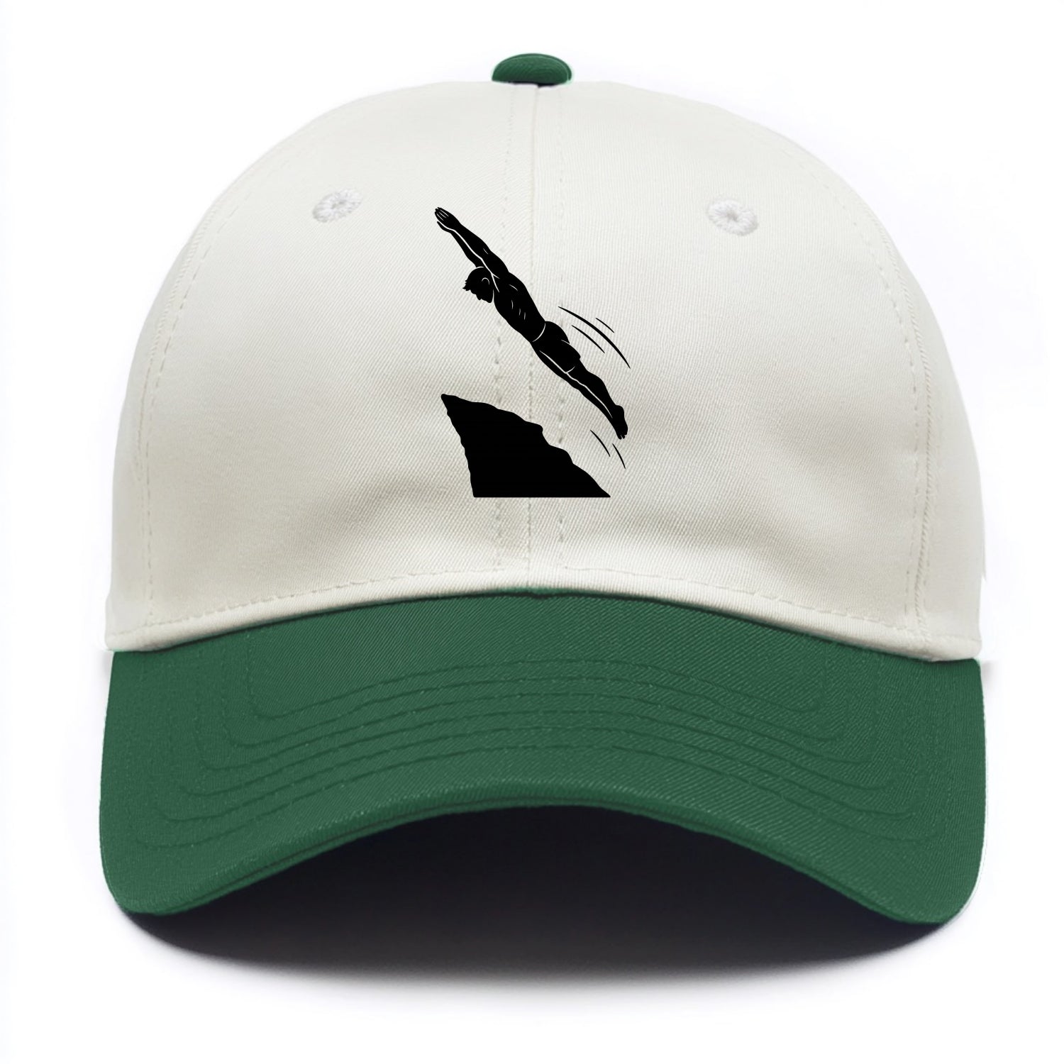 Cliff diver perfect form - Two Tone Cap - Green