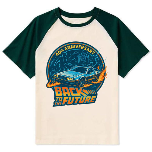 Back To The Future 40th Anniversary - Contrast Raglan T-shirt
