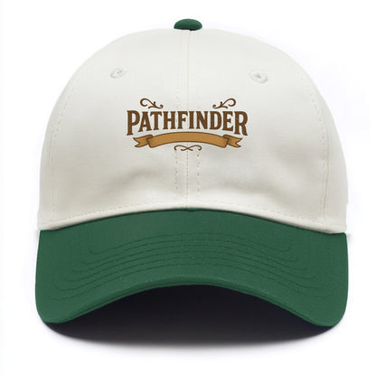 Bold typography design - "PATHFINDER" - finding the way, leading others - Two Tone Cap - Green